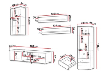 Lyrosen Möbelset För Vardagsrum - Beige - Förvaring - Förvaringsmöbler - Möbelset för vardagsrum