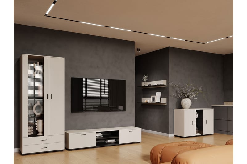 Lyrosen Möbelset För Vardagsrum - Beige - Förvaring - Förvaringsmöbler - Möbelset för vardagsrum