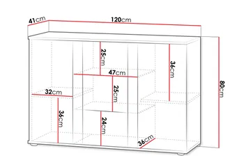 Lyrosen Skänk 120x41 cm - Beige - Förvaring - Förvaringsmöbler - Sideboard & skänk