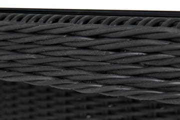 Marcus Stort Matbord Utomhus 200x100 cm – Utebord i konstrotting med glasskiva för Uteplats och Trädgård - Svart - Utemöbler & utemiljö - Utebord & trädgårdsbord - Matbord utomhus