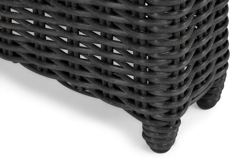 Marcus Stort Matbord Utomhus 200x100 cm – Utebord i konstrotting med glasskiva för Uteplats och Trädgård - Svart - Utemöbler & utemiljö - Utebord & trädgårdsbord - Matbord utomhus