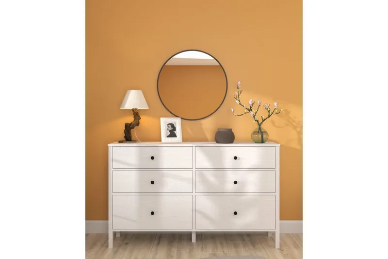 Meyric Hörnbyrå 154 cm - Natur/Vit - Förvaring - Förvaringsmöbler - Byrå