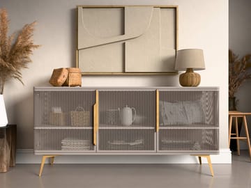 Mireva Skänk 180 cm - beige, guld - Förvaring - Förvaringsmöbler - Sideboard & skänk
