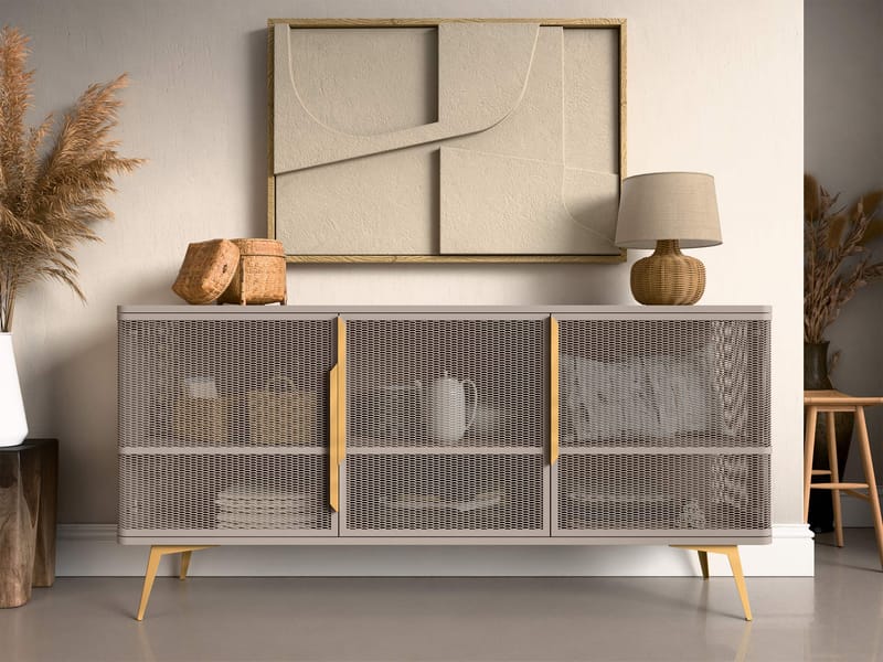 Mireva Skänk 180 cm - beige/guld - Förvaring - Förvaringsmöbler - Sideboard & skänk