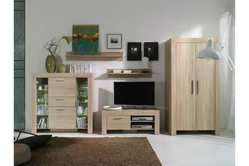 Aberfelt Möbelset För Vardagsrum - Brun - Förvaring - Förvaringsmöbler - Möbelset för vardagsrum