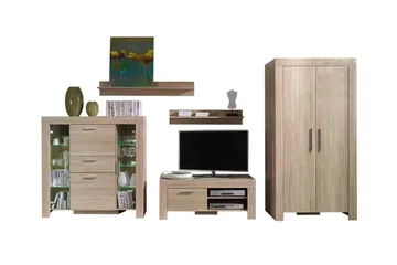 Aberfelt Möbelset För Vardagsrum - Brun - Förvaring - Förvaringsmöbler - Möbelset för vardagsrum