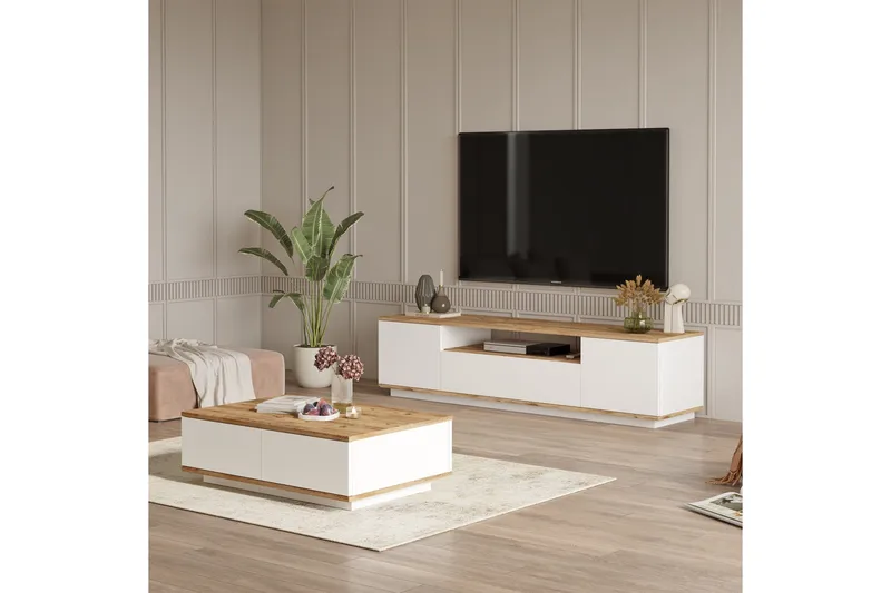 Anari Möbelset För Vardagsrum - Vit - Förvaring - Förvaringsmöbler - Möbelset för vardagsrum