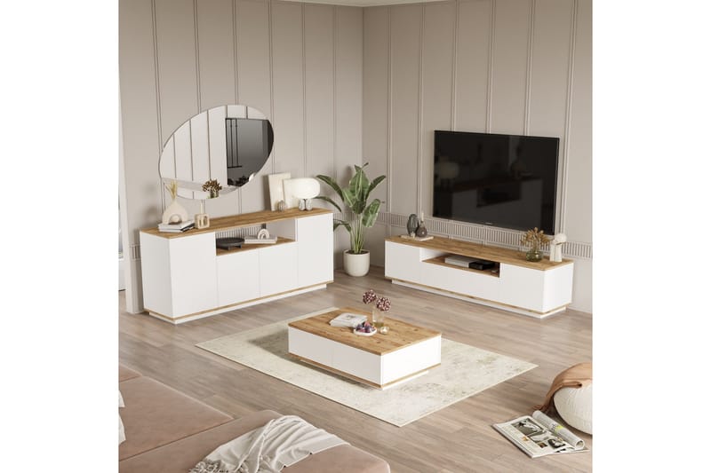 Anari Möbelset För Vardagsrum, Vit