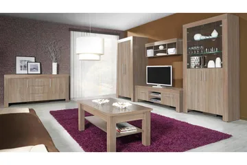 Cezar Vardagsrumsset - Beige/Brun - Förvaring - Förvaringsmöbler - Möbelset för vardagsrum