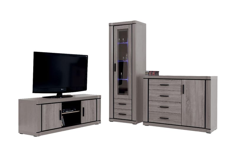 Dallas Vardagsrumsset - Ek - Förvaring - Förvaringsmöbler - Möbelset för vardagsrum