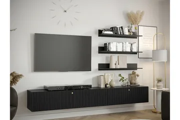 Dunvegan Möbelset För Vardagsrum Black - Förvaring - Förvaringsmöbler - Möbelset för vardagsrum