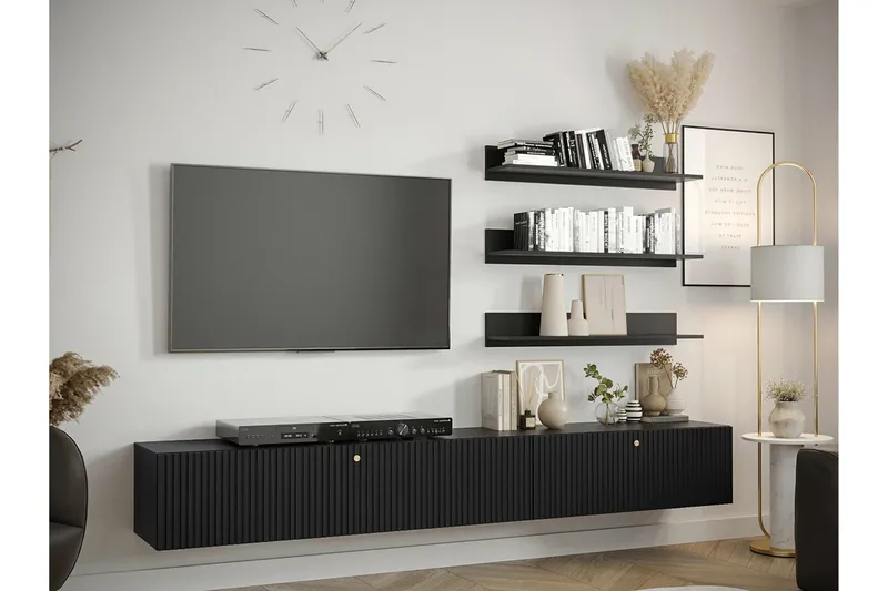 Dunvegan Möbelset För Vardagsrum Black - Förvaring - Förvaringsmöbler - Möbelset för vardagsrum