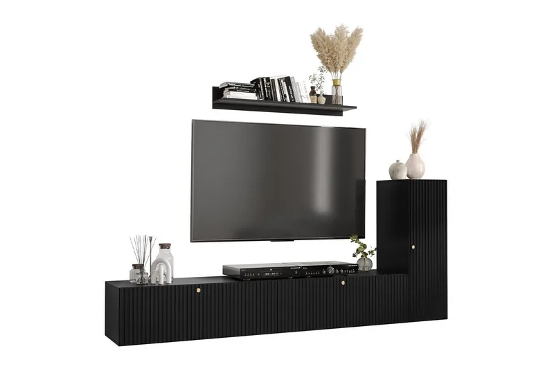 Dunvegan Möbelset För Vardagsrum Black