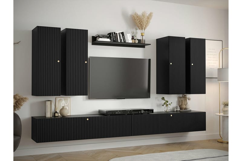 Dunvegan Möbelset För Vardagsrum Black - Förvaring - Förvaringsmöbler - Möbelset för vardagsrum
