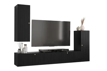 Dunvegan Möbelset För Vardagsrum Black - Förvaring - Förvaringsmöbler - Möbelset för vardagsrum