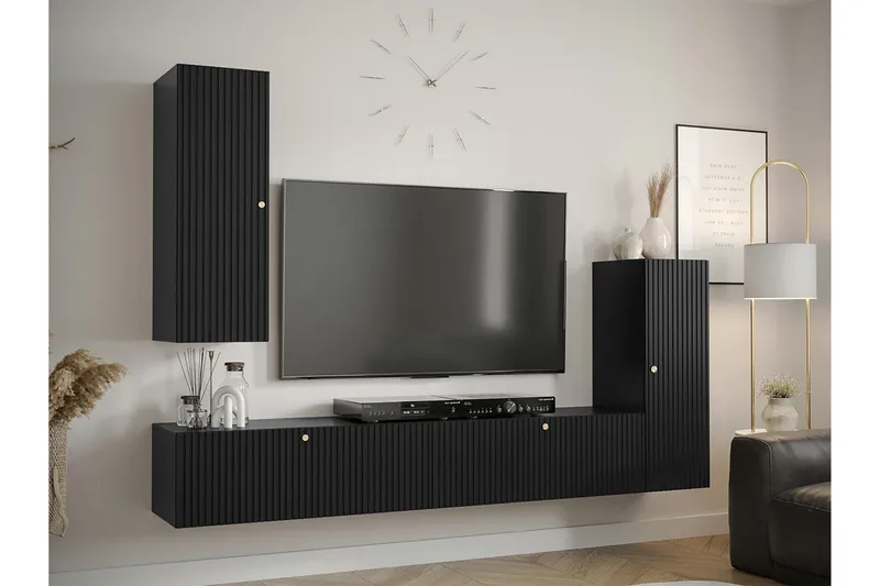 Dunvegan Möbelset För Vardagsrum Black - Förvaring - Förvaringsmöbler - Möbelset för vardagsrum