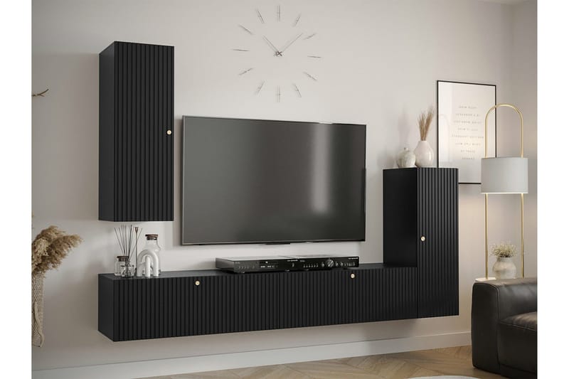 Dunvegan Möbelset För Vardagsrum Black - Förvaring - Förvaringsmöbler - Möbelset för vardagsrum