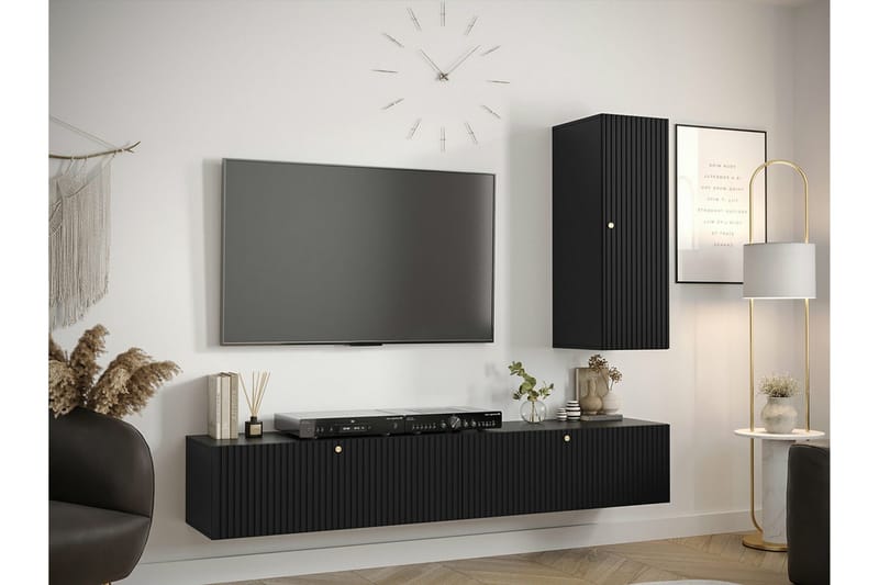 Dunvegan Möbelset För Vardagsrum Black - Förvaring - Förvaringsmöbler - Möbelset för vardagsrum