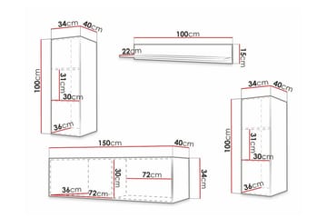 Dunvegan Möbelset För Vardagsrum Black - Förvaring - Förvaringsmöbler - Möbelset för vardagsrum