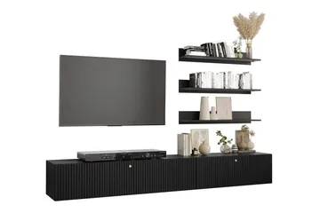 Dunvegan Möbelset För Vardagsrum Black - Förvaring - Förvaringsmöbler - Möbelset för vardagsrum