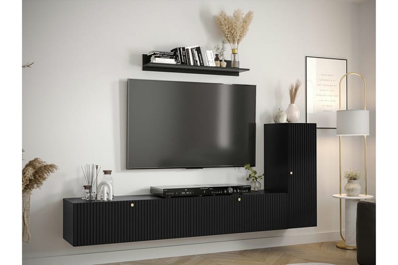 Dunvegan Möbelset För Vardagsrum Black - Förvaring - Förvaringsmöbler - Möbelset för vardagsrum
