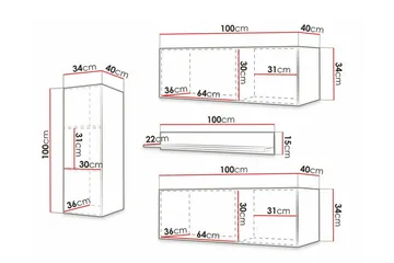 Dunvegan Möbelset För Vardagsrum White - Förvaring - Förvaringsmöbler - Möbelset för vardagsrum