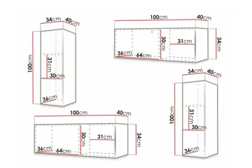 Dunvegan Möbelset För Vardagsrum White - Förvaring - Förvaringsmöbler - Möbelset för vardagsrum