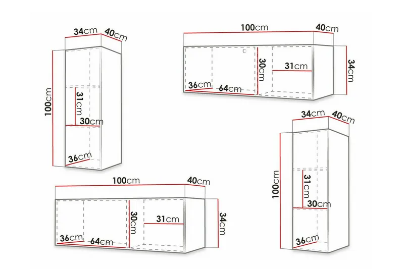 Dunvegan Möbelset För Vardagsrum White - Förvaring - Förvaringsmöbler - Möbelset för vardagsrum