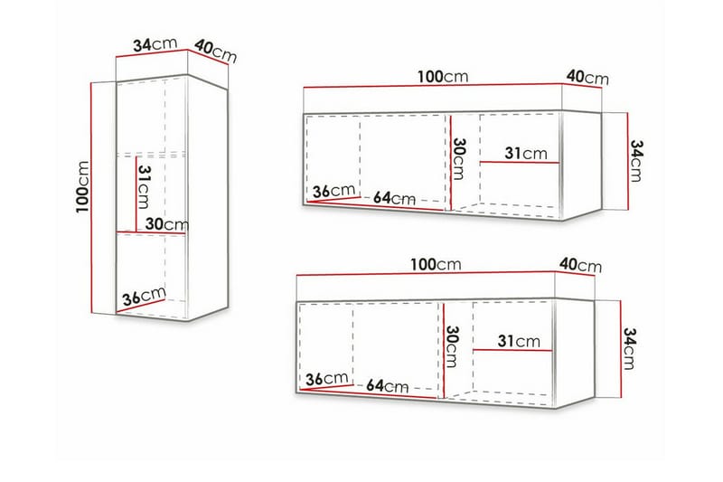 Dunvegan Möbelset För Vardagsrum White - Förvaring - Förvaringsmöbler - Möbelset för vardagsrum