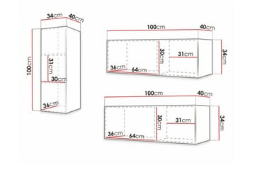Dunvegan Möbelset För Vardagsrum White - Förvaring - Förvaringsmöbler - Möbelset för vardagsrum