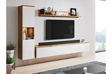 Galbally Möbelset För Vardagsrum Brown - Förvaring - Förvaringsmöbler - Möbelset för vardagsrum