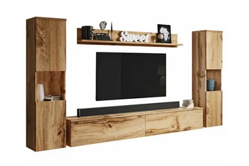 Galbally Möbelset För Vardagsrum Brown - Förvaring - Förvaringsmöbler - Möbelset för vardagsrum