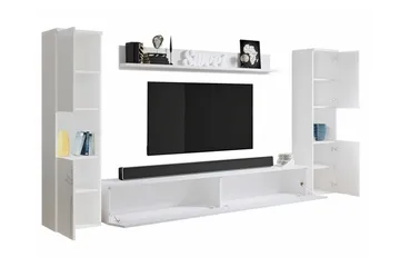 Galbally Möbelset För Vardagsrum - Vit - Förvaring - Förvaringsmöbler - Möbelset för vardagsrum