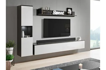 Galbally Möbelset För Vardagsrum - Vit - Förvaring - Förvaringsmöbler - Möbelset för vardagsrum