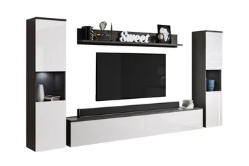 Galbally Möbelset För Vardagsrum - Vit - Förvaring - Förvaringsmöbler - Möbelset för vardagsrum