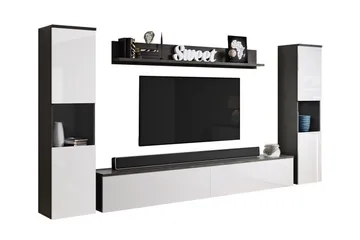 Galbally Möbelset För Vardagsrum - Vit - Förvaring - Förvaringsmöbler - Möbelset för vardagsrum