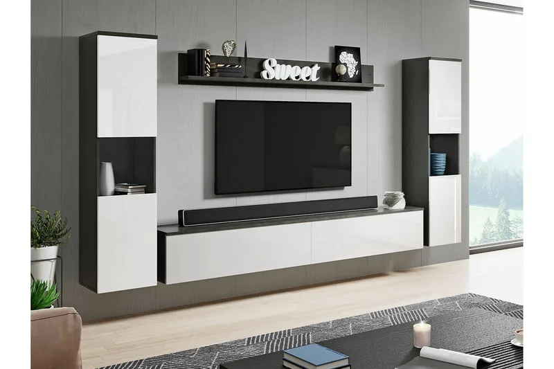 Galbally Möbelset För Vardagsrum - Vit - Förvaring - Förvaringsmöbler - Möbelset för vardagsrum