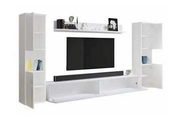 Galbally Möbelset För Vardagsrum - Vit - Förvaring - Förvaringsmöbler - Möbelset för vardagsrum