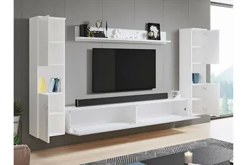 Galbally Möbelset För Vardagsrum White - Förvaring - Förvaringsmöbler - Möbelset för vardagsrum