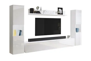 Galbally Möbelset För Vardagsrum White - Förvaring - Förvaringsmöbler - Möbelset för vardagsrum