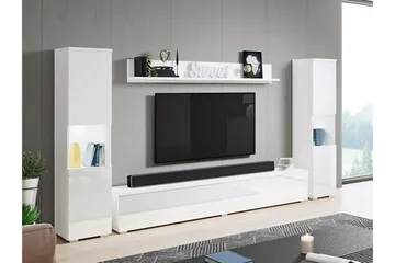 Galbally Möbelset För Vardagsrum White - Förvaring - Förvaringsmöbler - Möbelset för vardagsrum