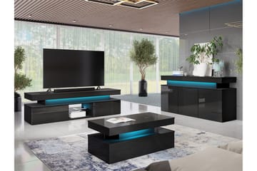 Glenndale Möbelset För Vardagsrum - Svart - Förvaring - Förvaringsmöbler - Möbelset för vardagsrum