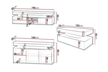 Glenndale Möbelset För Vardagsrum - Vit - Förvaring - Förvaringsmöbler - Möbelset för vardagsrum