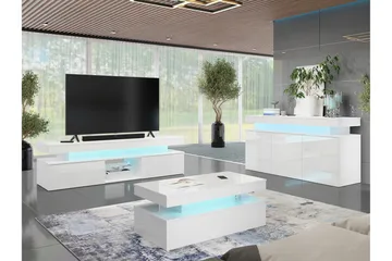 Glenndale Möbelset För Vardagsrum - Vit - Förvaring - Förvaringsmöbler - Möbelset för vardagsrum