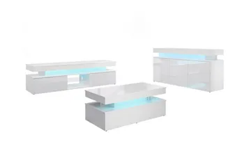 Glenndale Möbelset För Vardagsrum - Vit - Förvaring - Förvaringsmöbler - Möbelset för vardagsrum