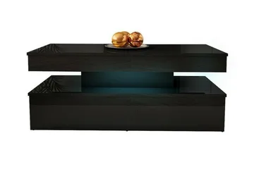 Glenndale Möbelset Vardagsrum med Belysning - Svart - Förvaring - Förvaringsmöbler - Möbelset för vardagsrum