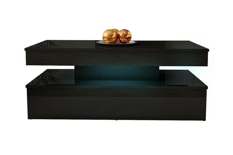 Glenndale Möbelset Vardagsrum med Belysning - Svart - Förvaring - Förvaringsmöbler - Möbelset för vardagsrum