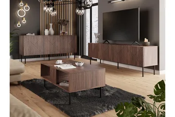 Juniskär Möbelset Vardagsrum med Tv bänk - Skänk & Soffbord - Brun / Trä / Valnöt - Förvaring - Förvaringsmöbler - Möbelset för vardagsrum