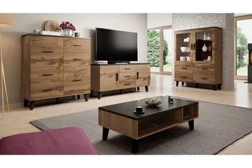 Kardos Vardagsrumsset - Natur/Svart - Förvaring - Förvaringsmöbler - Möbelset för vardagsrum