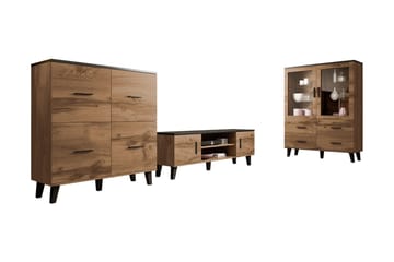 Kardos Vardagsrumsset - Natur/Svart - Förvaring - Förvaringsmöbler - Möbelset för vardagsrum